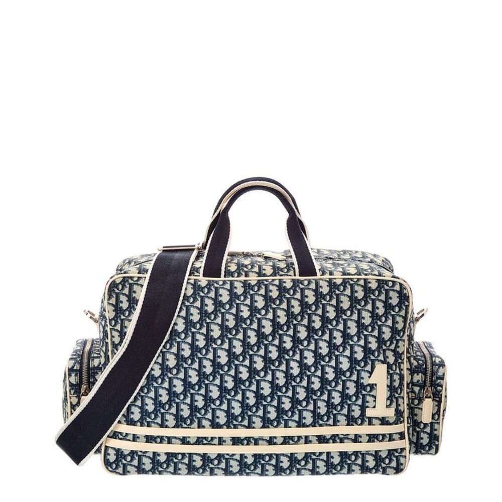 Dior Blue Trotter Canvas Trotter Weekend Bag (Authentic Pre-Loved)